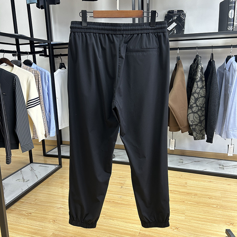 H Brand hlače jogger s elastičnim pojasom, casual za muškarce, uskim krojem i cropped dužinom, za proleće i leto