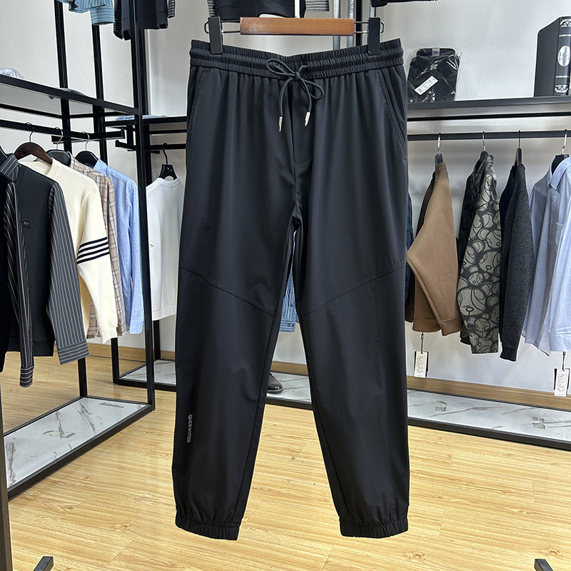 H Brand hlače jogger s elastičnim pojasom, casual za muškarce, uskim krojem i cropped dužinom, za proleće i leto