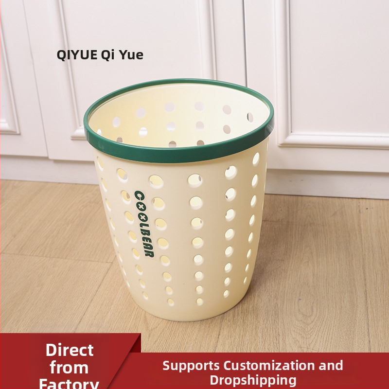 Coș de gunoi din plastic Qiyue 10 L, deschis în partea superioară, cu control al mirosurilor, pentru bucătărie, baie, sufragerie sau dormitor