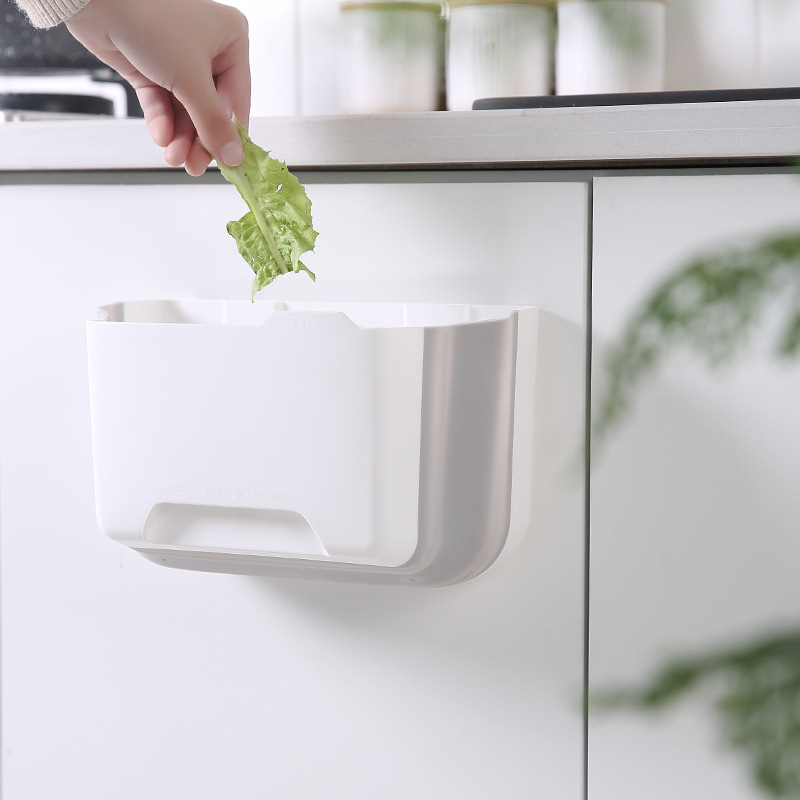 Zidni sklopivi koš za otpad, za kuhinju i kupaonicu, kutija za pohranu, 5 L kapacitet