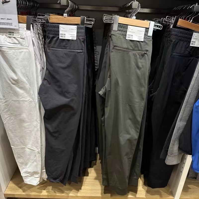 Muške DRY-EX hlače s odvlačenjem vlage, visoka elastičnost, brzo sušeće, sportsko-casual ravnog kroja 455408
