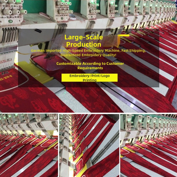 Férfi piros sál személyre szabott logó hímzéssel vállalati eseményekre és osztálytalálkozókra