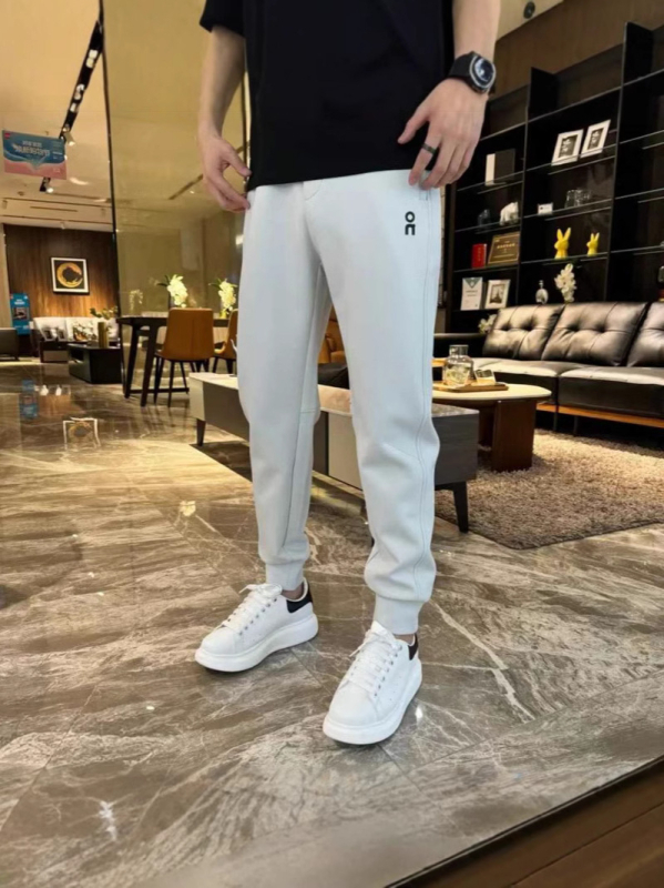 Muške šivane jogger sportske hlače, udoban širokog kroja, sive, casual dugačke hlače za proljeće i jesen