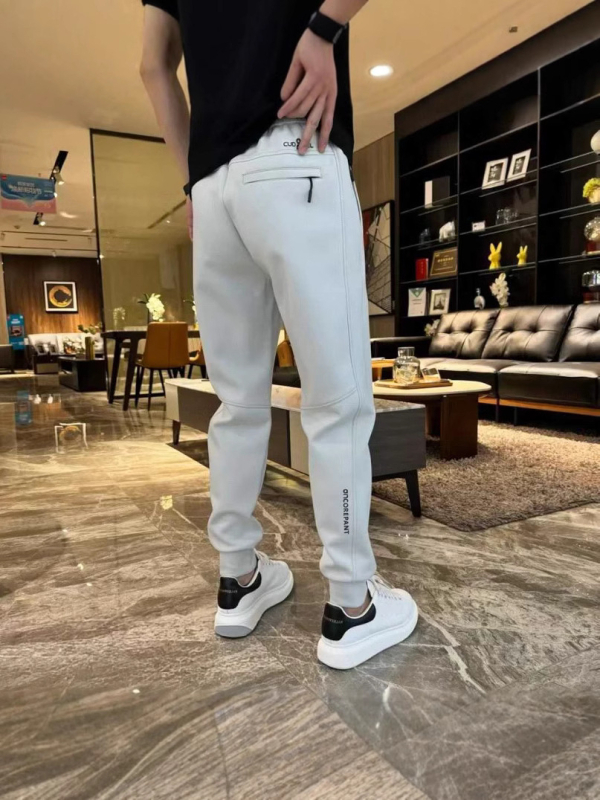Muške šivane jogger sportske hlače, udoban širokog kroja, sive, casual dugačke hlače za proljeće i jesen