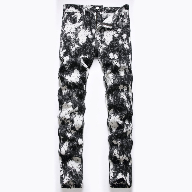 Muške traperice za proljeće i jesen, retro stil, široke nogavice, ravni kroj, tanki denim