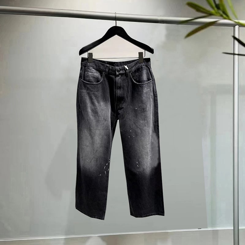 Muške traperice ravnog kroja, modna marka, jesen 2025, vrhunska američka oprana denim s gradijentnom bojom
