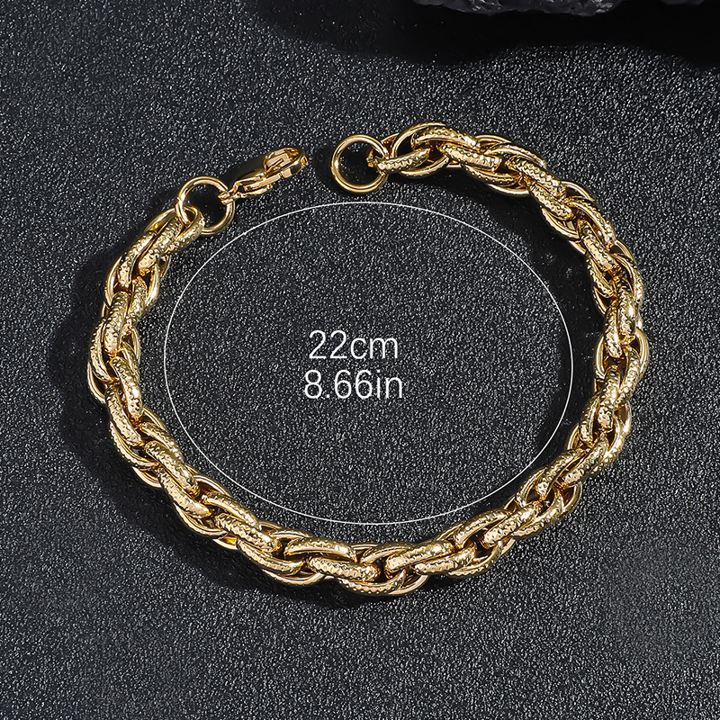 8mm narukvica s točkicama, ručno pleten titansko-čelični nakit, hip-hop stil, unisex