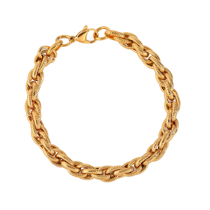 8mm narukvica s točkicama, ručno pleten titansko-čelični nakit, hip-hop stil, unisex