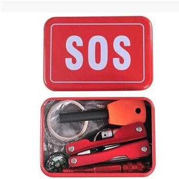 Kit de urgență auto pentru călătorii în aer liber — unelte portabile de supraviețuire și prim ajutor