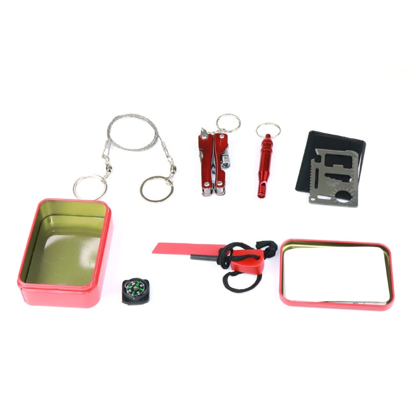 Kit de urgență auto pentru călătorii în aer liber — unelte portabile de supraviețuire și prim ajutor