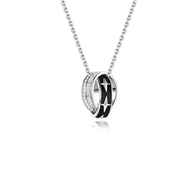 Unisex ogrlica od sterling srebra – privjesak Pobjednička zvijezda, japanski stil, minimalistički luksuz