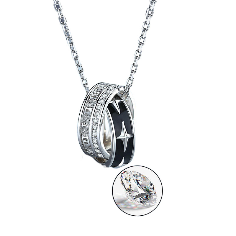 Unisex ogrlica od sterling srebra – privjesak Pobjednička zvijezda, japanski stil, minimalistički luksuz