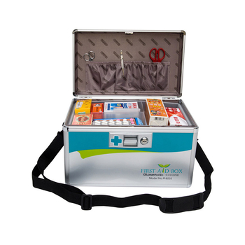Aluminijska medicinska kutija s bravom, velika zapremina, prijenosna kućna hitna kutija