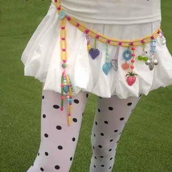 Korejskog stila kaiš za struk od šarenih perlica za žene, svestran ljetni stil, nišna moda, dojam vrhunske klase