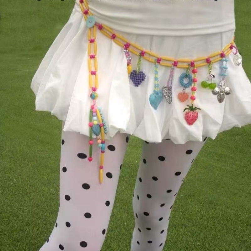 Korejskog stila kaiš za struk od šarenih perlica za žene, svestran ljetni stil, nišna moda, dojam vrhunske klase