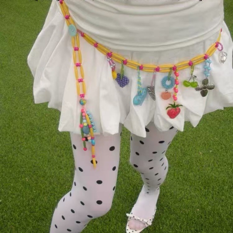 Korejskog stila kaiš za struk od šarenih perlica za žene, svestran ljetni stil, nišna moda, dojam vrhunske klase