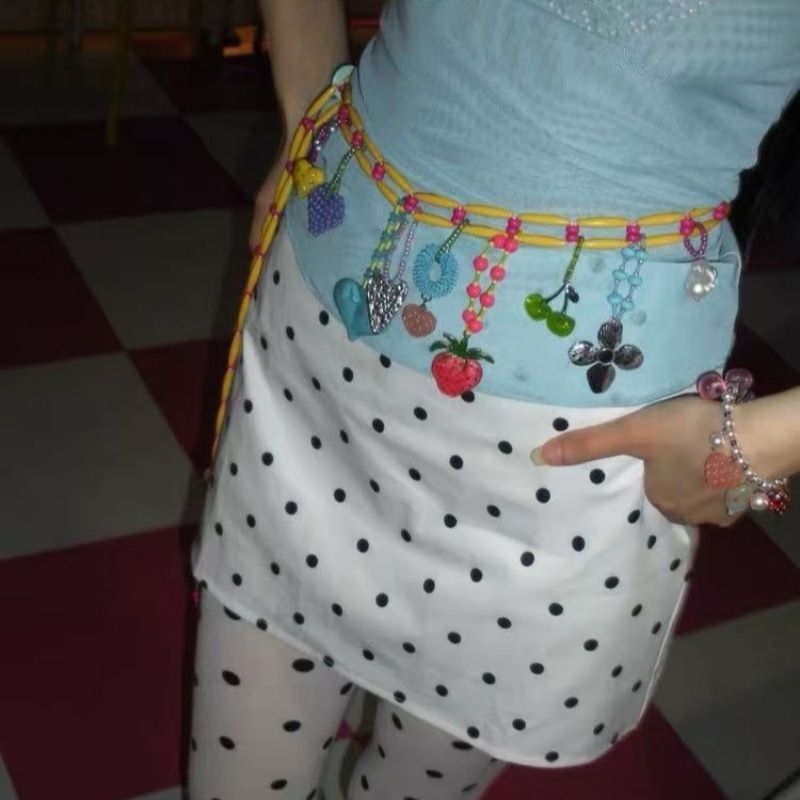 Korejskog stila kaiš za struk od šarenih perlica za žene, svestran ljetni stil, nišna moda, dojam vrhunske klase