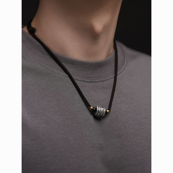 Pixiu privjesak, unisex, retro-etnički stil, rotirajuće perle sreće, ogrlica