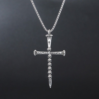 Geometrijski ogrlica s križem od titan čelika, privjesak od legure, unisex, hip-hop stil, duljina lanca 61–70 cm