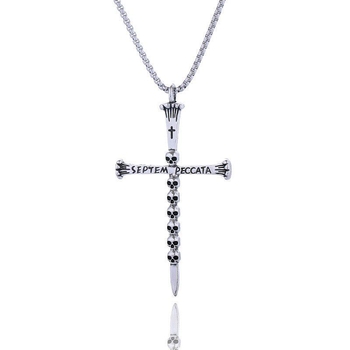 Geometrijski ogrlica s križem od titan čelika, privjesak od legure, unisex, hip-hop stil, duljina lanca 61–70 cm