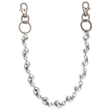 Gotički punk metalni lanac za struk sa lubanjom, sjajna završna obrada, unisex, 59 cm