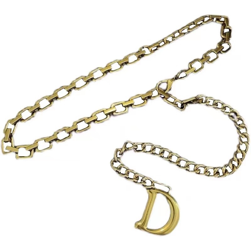 Metalni kaiš za struk – lančani dodatak visokog sjaja, Chanel inspiriran stilom. Duljina 105 cm, podesiva do 115 cm.
