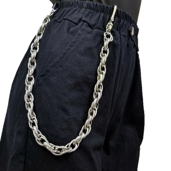 Uniseks kaiš za struk s kukom u obliku lubanje, metalni lanac u punk stilu, hip-hop stil