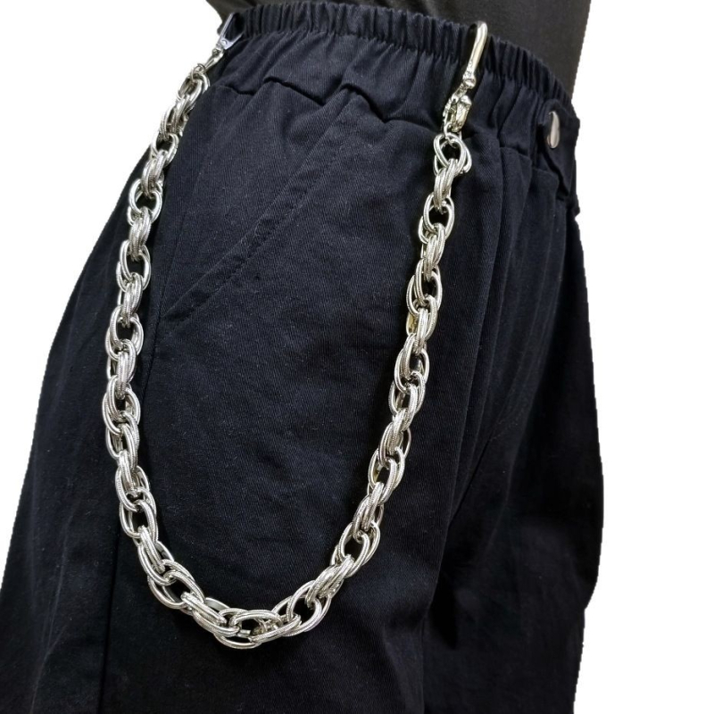 Uniseks kaiš za struk s kukom u obliku lubanje, metalni lanac u punk stilu, hip-hop stil