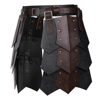 Szegecses bőrpáncél-szoknya északi Viking-stílusú cosplayhez és színházi kellékekhez