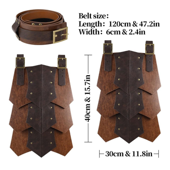 Szegecses bőrpáncél-szoknya északi Viking-stílusú cosplayhez és színházi kellékekhez