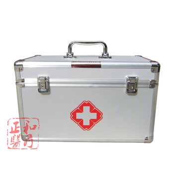 Prijenosna kutija prve pomoći od aluminijske legure, medicinski komplet dvostrukog sloja, veličine 9, 14 i 16 inča.