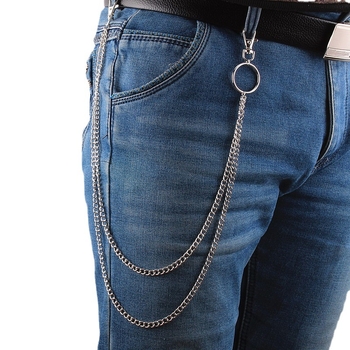 Višeslojni metalni kaiš za struk, unisex, hip-hop stil