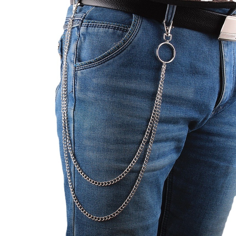 Višeslojni metalni kaiš za struk, unisex, hip-hop stil