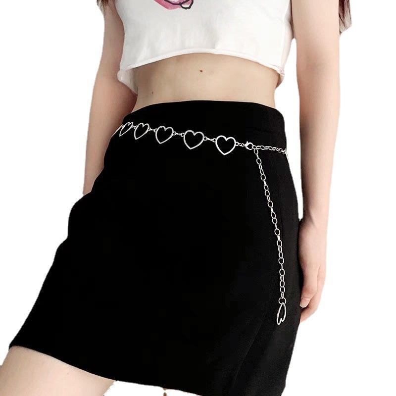 Višeslojni metalni kaiš za struk, unisex, hip-hop stil
