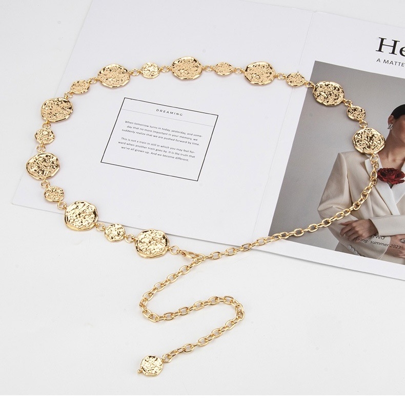 Metalni izrezbareni kaiš za struk etničkog stila, dužina 125 cm, unisex