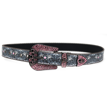 Remen s kristalima i kopčom od legure s lubanjom, punk stil, širina 2-4 cm, veličine 105/115/125