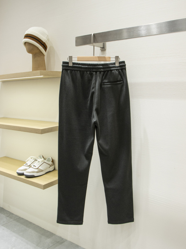 Мъжки спортно-елегантни панталони за есен‑зима, дебел материал, права кройка, свободен силует