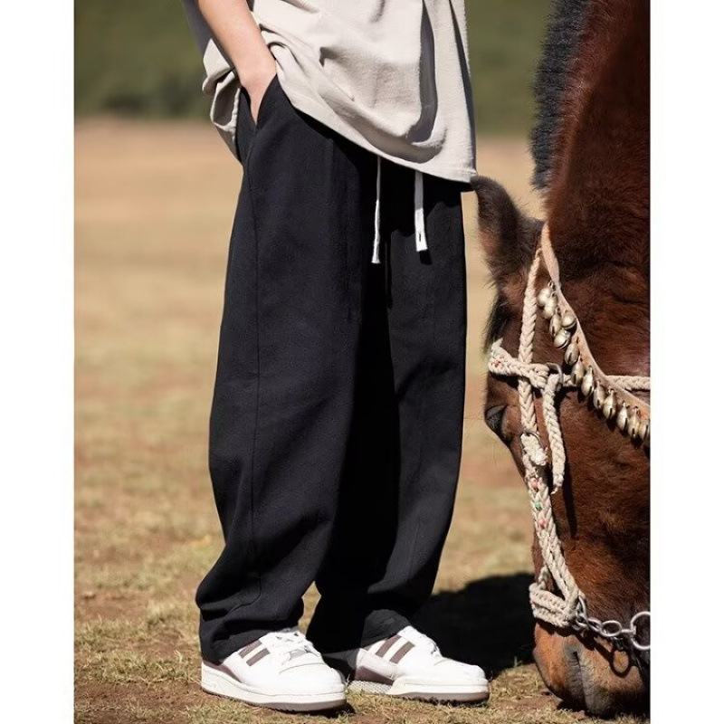 Мъжки карго панталони в планински стил, outdoor, свободен силует, прави крака, охлаждащ плат