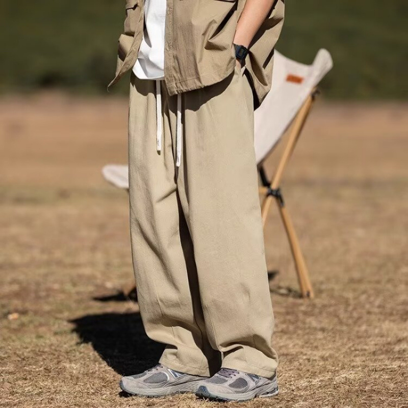 Мъжки карго панталони в планински стил, outdoor, свободен силует, прави крака, охлаждащ плат