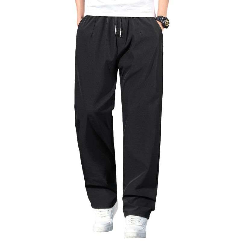 Мъжки спортни панталони със свободна кройка, висока талия, широки крачоли, плюс размер, пролет–есен