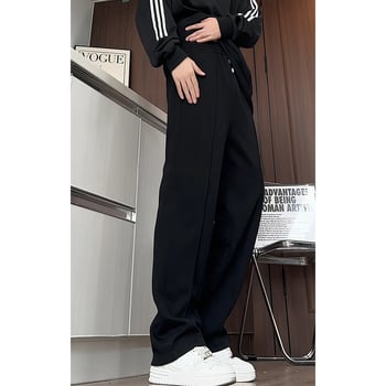 Мъжки есенни спортни панталони, свободна кройка, прави и широки крака