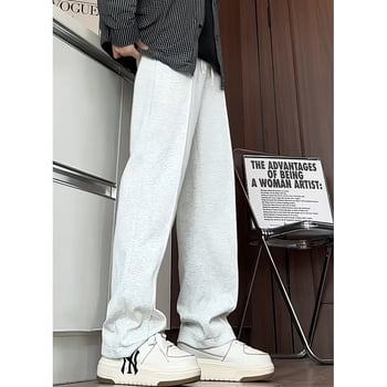 Мъжки есенни спортни панталони, свободна кройка, прави и широки крака