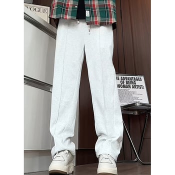 Мъжки есенни спортни панталони, свободна кройка, прави и широки крака