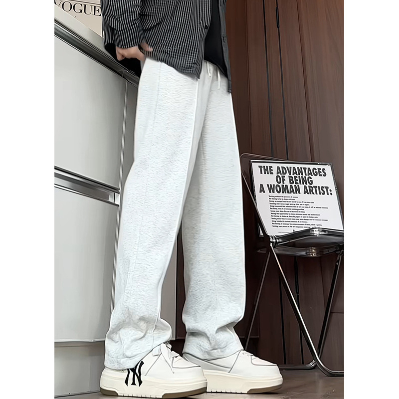 Мъжки есенни спортни панталони, свободна кройка, прави и широки крака