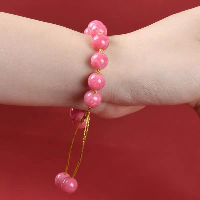 Neobrađene ružičaste kamene, slobodne perle od kalcedonija za DIY Bodhi narukvicu – Star Moon Bodhi komplet materijala za nakit