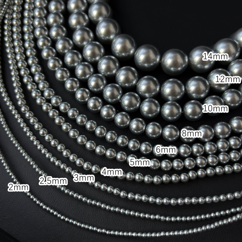 Akoya-inspirirane staklene perle za DIY, 616 boja, labave perle, zaobljene, 2–14 mm