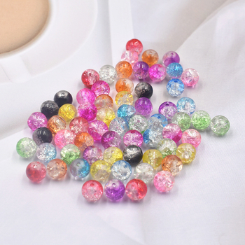 DIY dodaci za nakit – 8 mm popcorn perle, napukle staklene perle, obojene glazirane perle, 100 kom
