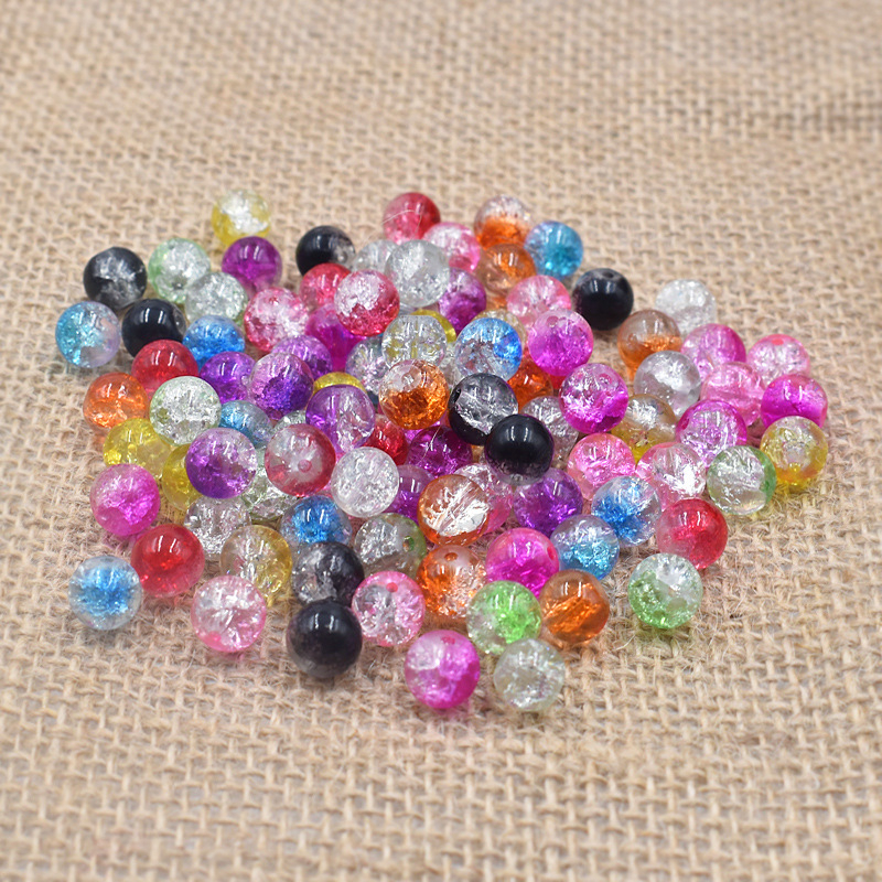 DIY dodaci za nakit – 8 mm popcorn perle, napukle staklene perle, obojene glazirane perle, 100 kom