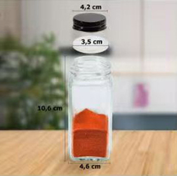 Set staklenih posuda za začine, 120 ml (4 oz), posude za začine i sol, kutija za pohranu