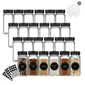 Set staklenih posuda za začine, 120 ml (4 oz), posude za začine i sol, kutija za pohranu
